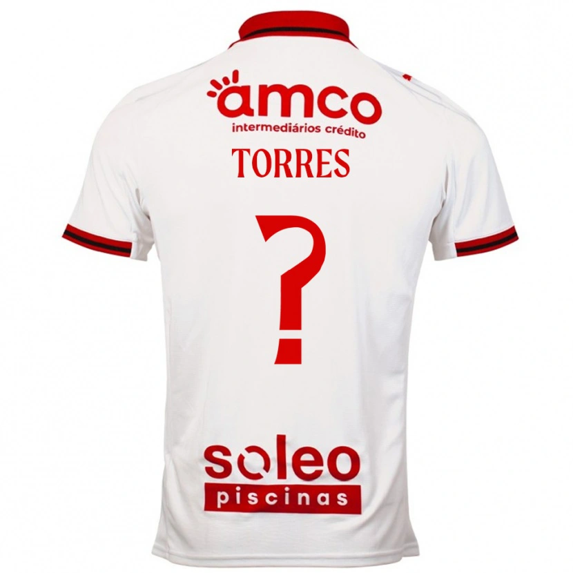 Danxen Barn Marco Torres #0 Hvit Rød Bortetrøye Drakt Trøye 2025/26 Skjorter T-Skjorte