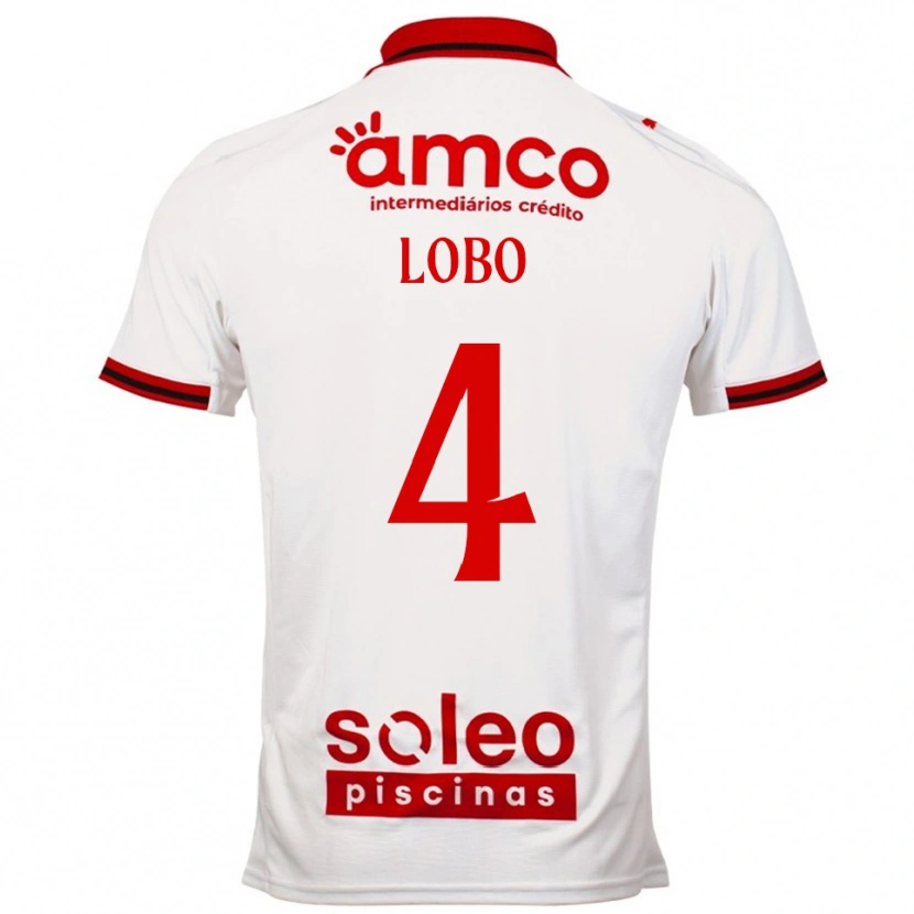 Danxen Barn Diogo Lobo #4 Hvit Rød Bortetrøye Drakt Trøye 2025/26 Skjorter T-Skjorte