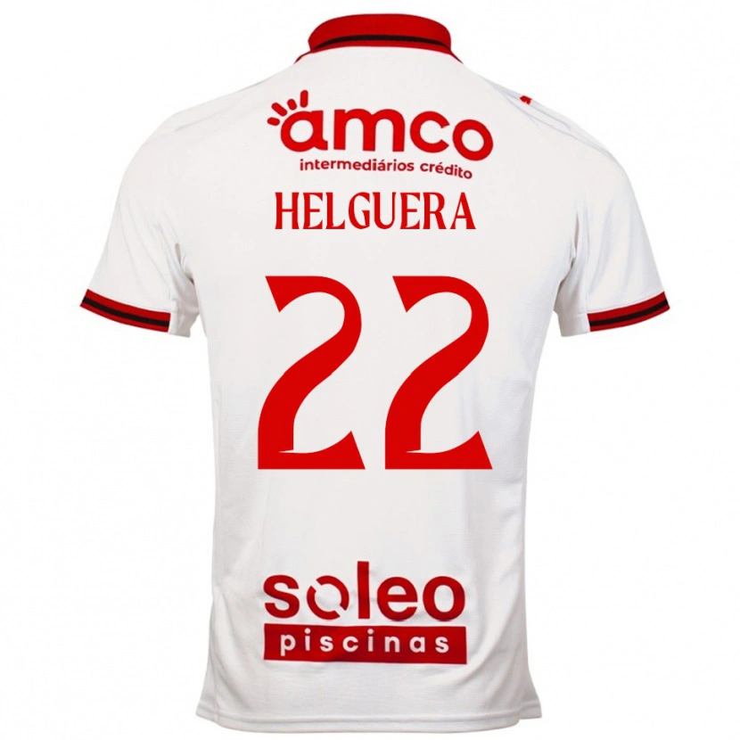 Danxen Barn Thiago Helguera #22 Hvit Rød Bortetrøye Drakt Trøye 2025/26 Skjorter T-Skjorte