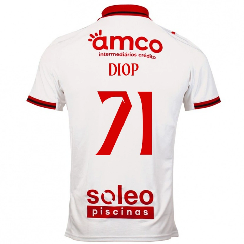 Danxen Barn Mamadou Diop #71 Hvit Rød Bortetrøye Drakt Trøye 2025/26 Skjorter T-Skjorte