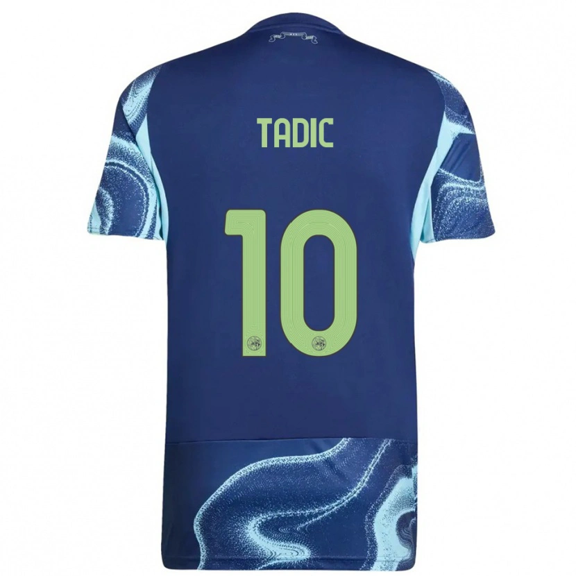 Danxen Barn Dusan Tadic #10 Marineblå Himmelsblå Bortetrøye Drakt Trøye 2025/26 Skjorter T-Skjorte