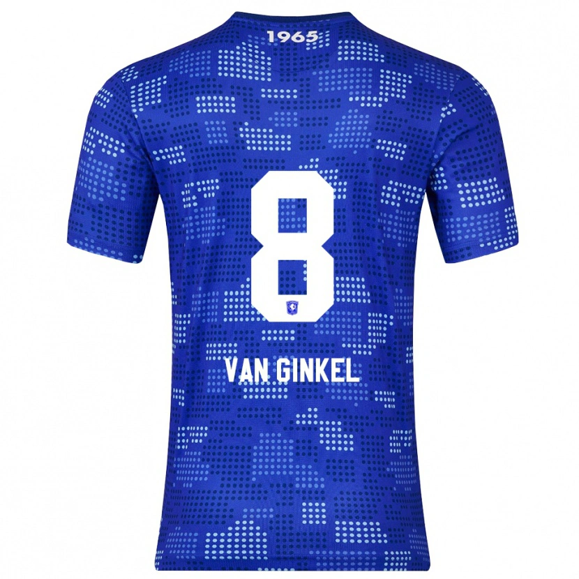 Danxen Barn Danique Van Ginkel #8 Blå Himmelsblå Bortetrøye Drakt Trøye 2025/26 Skjorter T-Skjorte