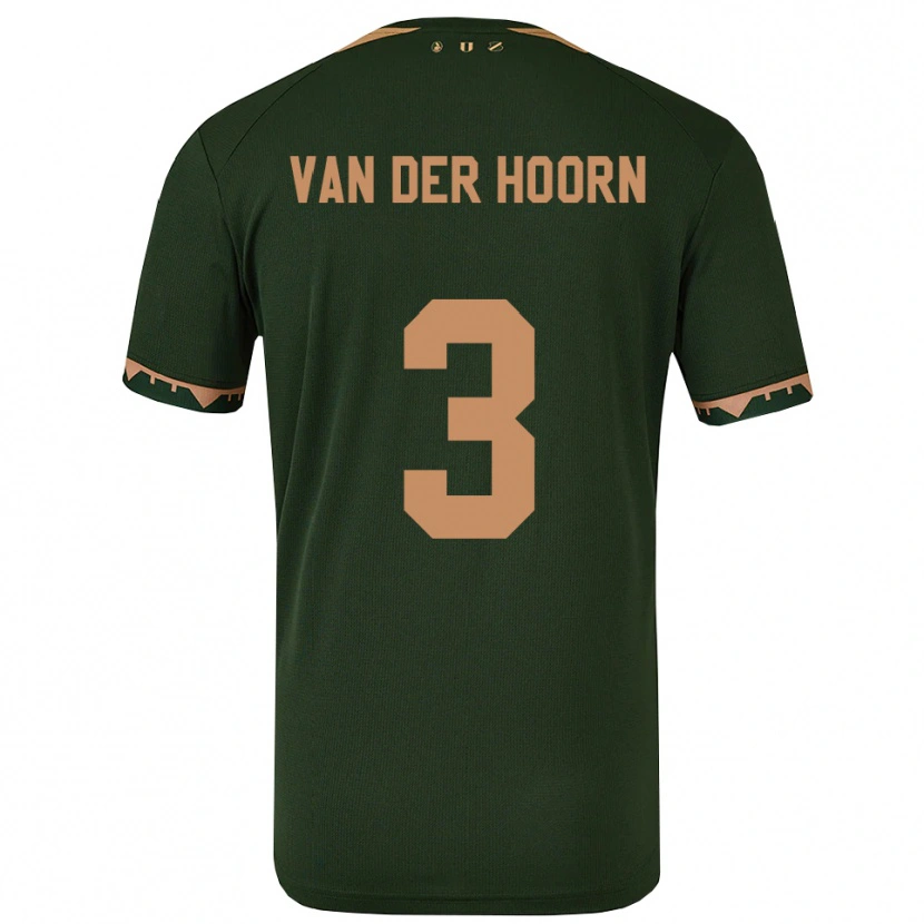 Danxen Barn Mike Van Der Hoorn #3 Grønn Gull Bortetrøye Drakt Trøye 2025/26 Skjorter T-Skjorte