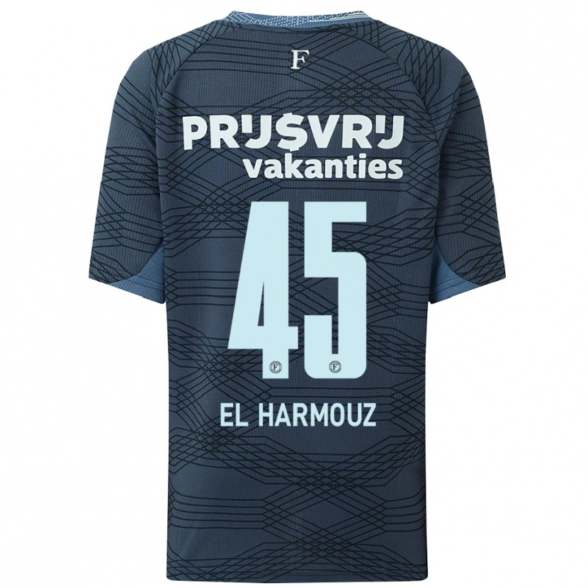 Danxen Barn Nassim El Harmouz #45 Svart Grå Bortetrøye Drakt Trøye 2025/26 Skjorter T-Skjorte