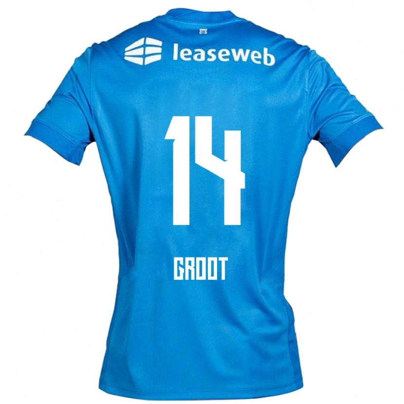 Danxen Barn Gijs Groot #14 Blå Hvit Bortetrøye Drakt Trøye 2025/26 Skjorter T-Skjorte