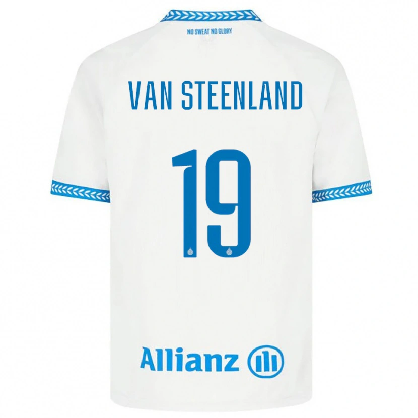 Danxen Barn Gilles Van Steenland #19 Blå Hvit Bortetrøye Drakt Trøye 2025/26 Skjorter T-Skjorte