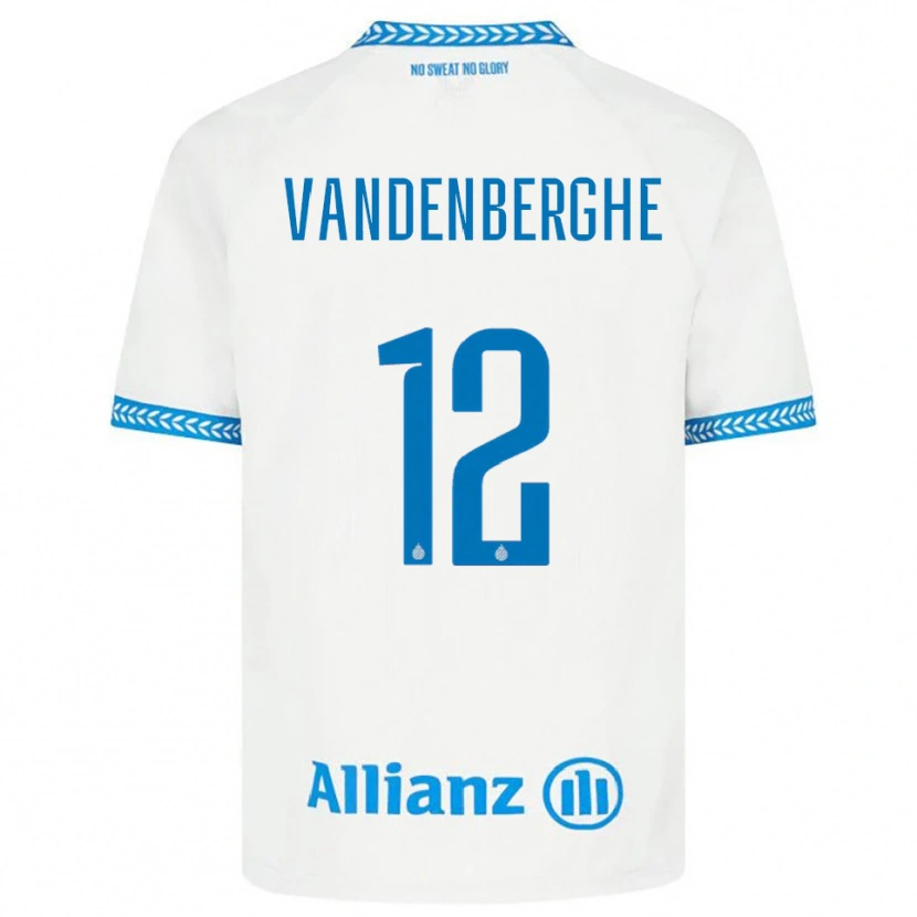 Danxen Barn Xander Vandenberghe #12 Blå Hvit Bortetrøye Drakt Trøye 2025/26 Skjorter T-Skjorte