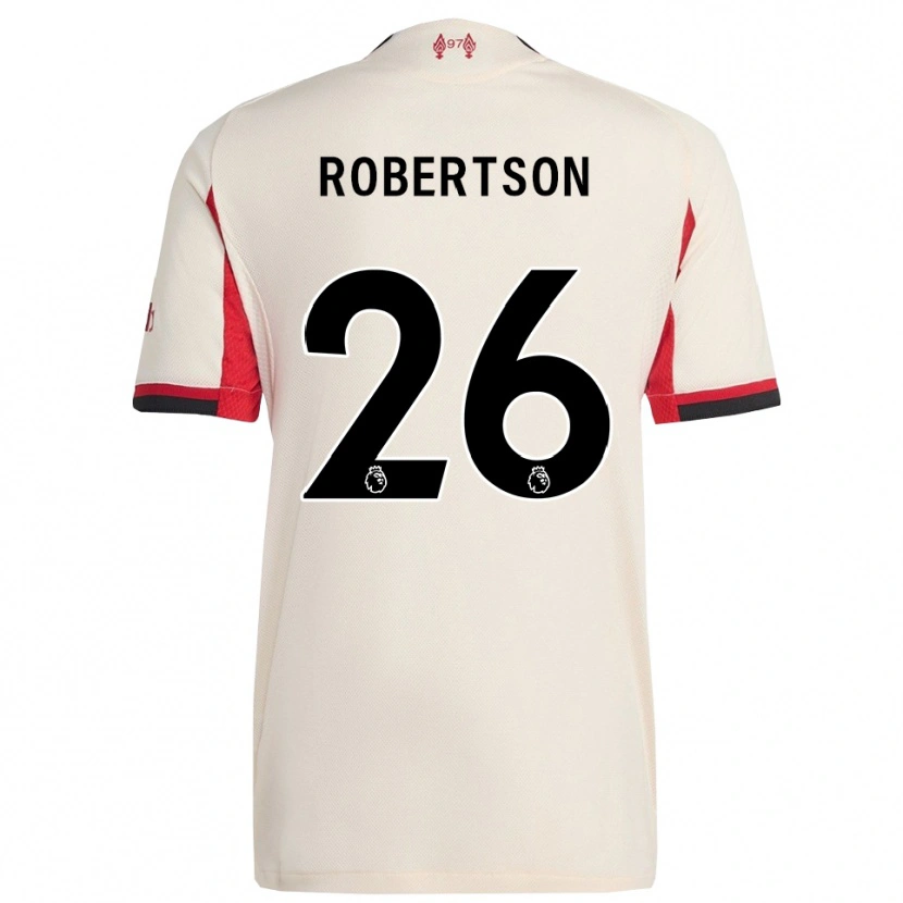 Danxen Barn Andrew Robertson #26 Hvit Svart Bortetrøye Drakt Trøye 2025/26 Skjorter T-Skjorte