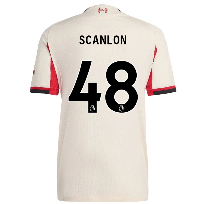 Danxen Barn Calum Scanlon #48 Hvit Svart Bortetrøye Drakt Trøye 2025/26 Skjorter T-Skjorte