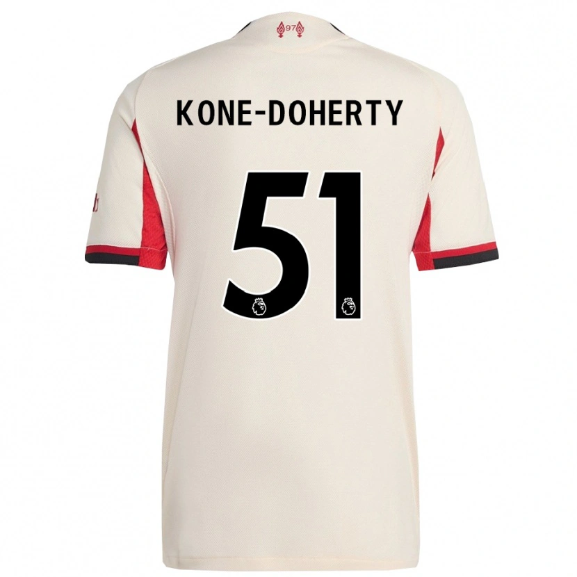 Danxen Barn Trent Kone-Doherty #51 Hvit Svart Bortetrøye Drakt Trøye 2025/26 Skjorter T-Skjorte