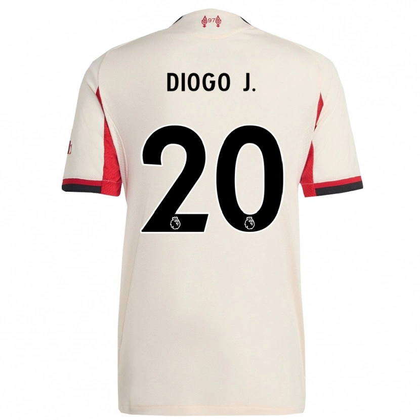 Danxen Barn Diogo Jota #20 Hvit Svart Bortetrøye Drakt Trøye 2025/26 Skjorter T-Skjorte