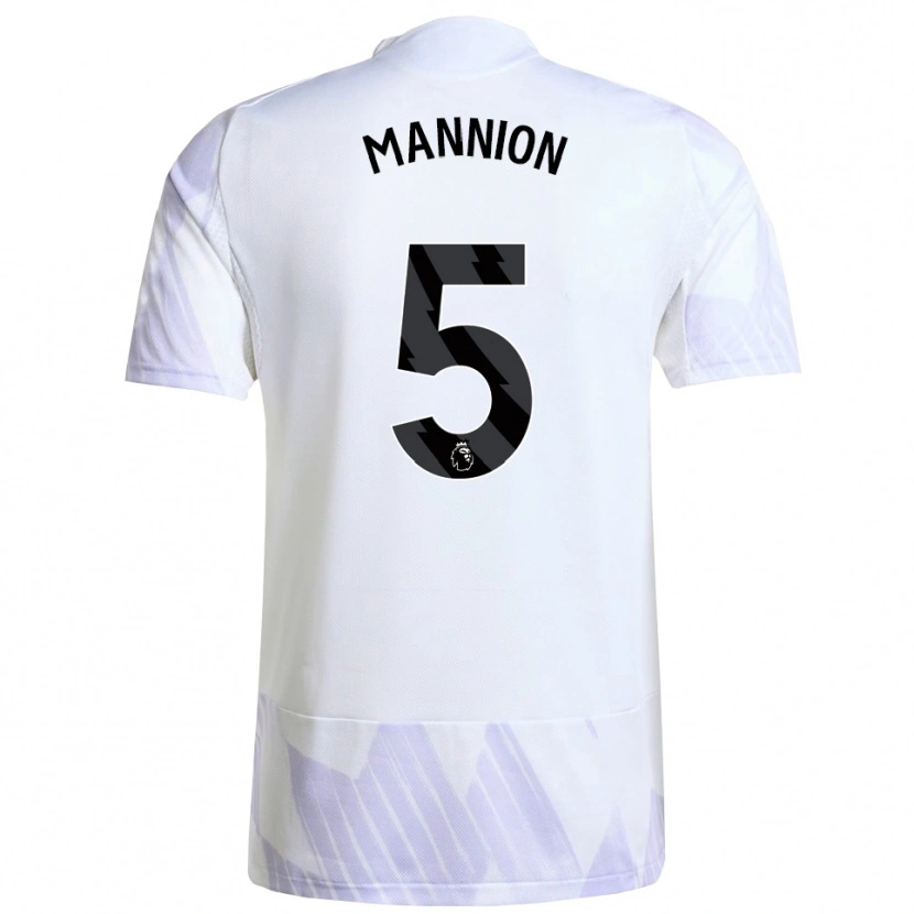 Danxen Barn Aoife Mannion #5 Hvit Lilla Lilla Bortetrøye Drakt Trøye 2025/26 Skjorter T-Skjorte