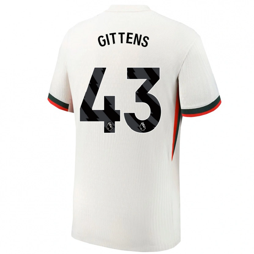 Danxen Barn Jamie Gittens #43 Hvit Grønn Bortetrøye Drakt Trøye 2025/26 Skjorter T-Skjorte
