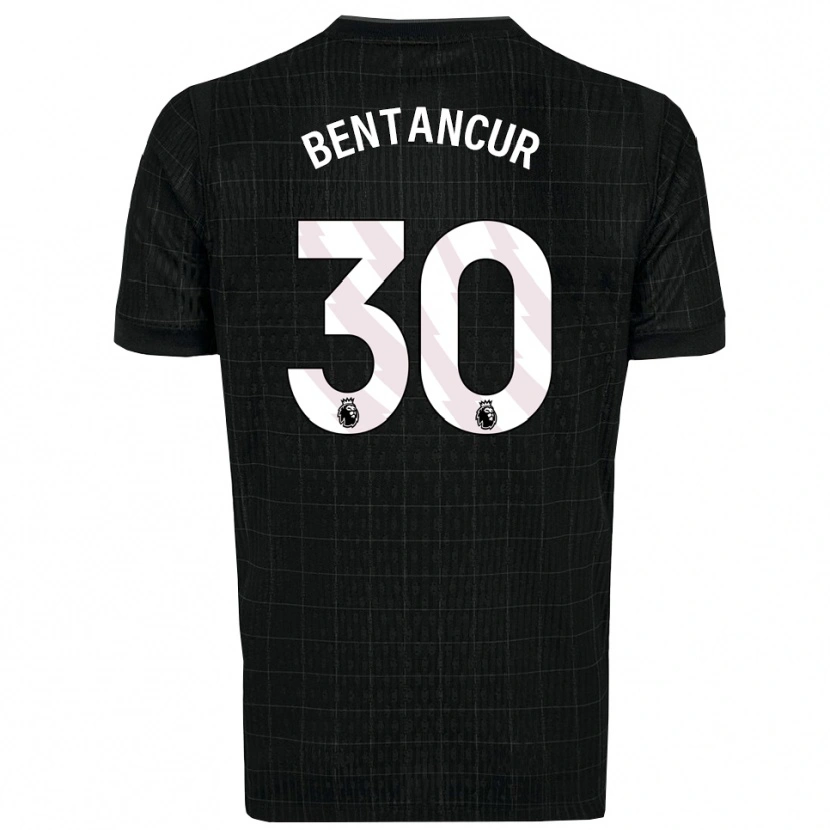 Danxen Barn Rodrigo Bentancur #30 Svart Grå Bortetrøye Drakt Trøye 2025/26 Skjorter T-Skjorte