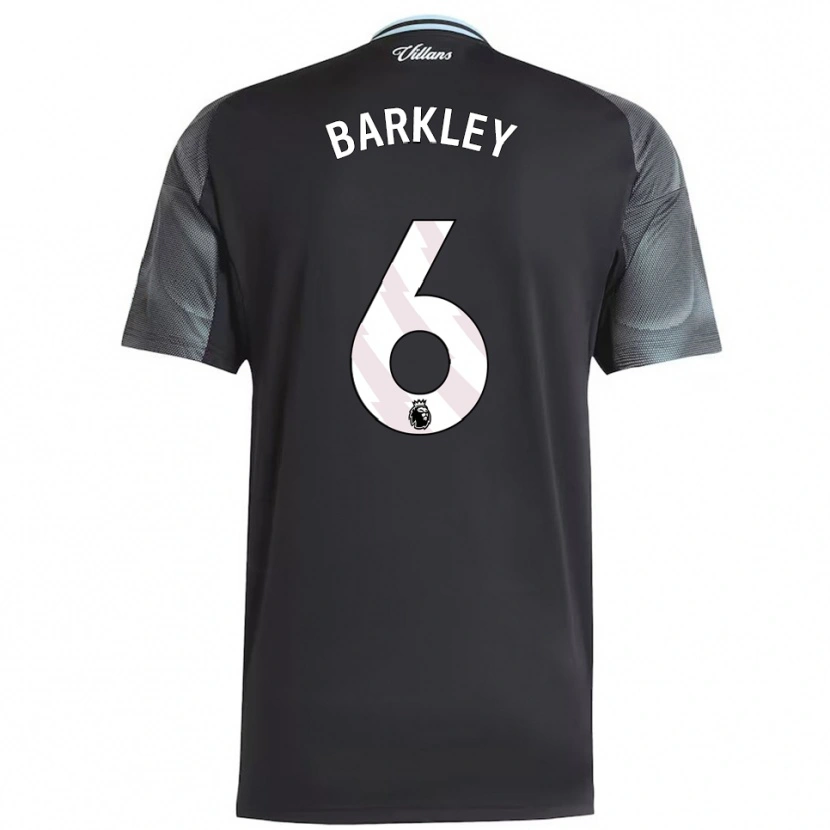 Danxen Barn Ross Barkley #6 Svart Himmelsblå Bortetrøye Drakt Trøye 2025/26 Skjorter T-Skjorte