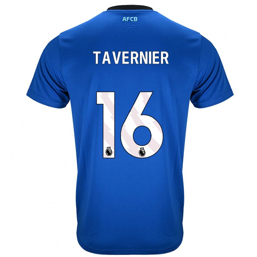 Danxen Barn Marcus Tavernier #16 Blå Svart Bortetrøye Drakt Trøye 2025/26 Skjorter T-Skjorte