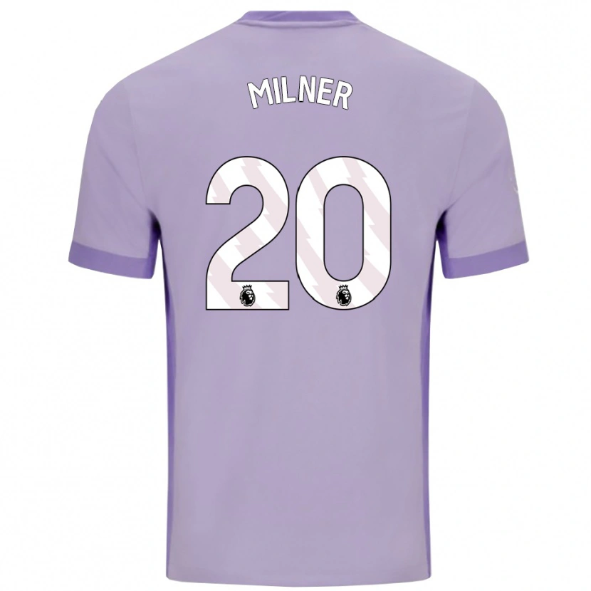 Danxen Barn James Milner #20 Taro Lilla Hvit Bortetrøye Drakt Trøye 2025/26 Skjorter T-Skjorte