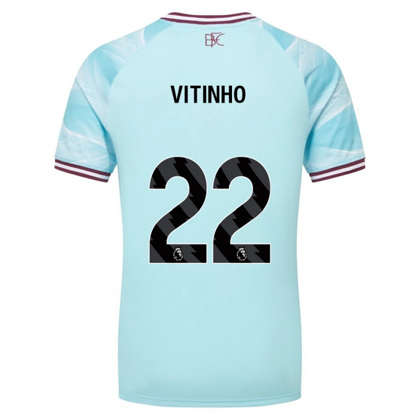 Danxen Barn Vitinho #22 Himmelsblå Burgunder Bortetrøye Drakt Trøye 2025/26 Skjorter T-Skjorte