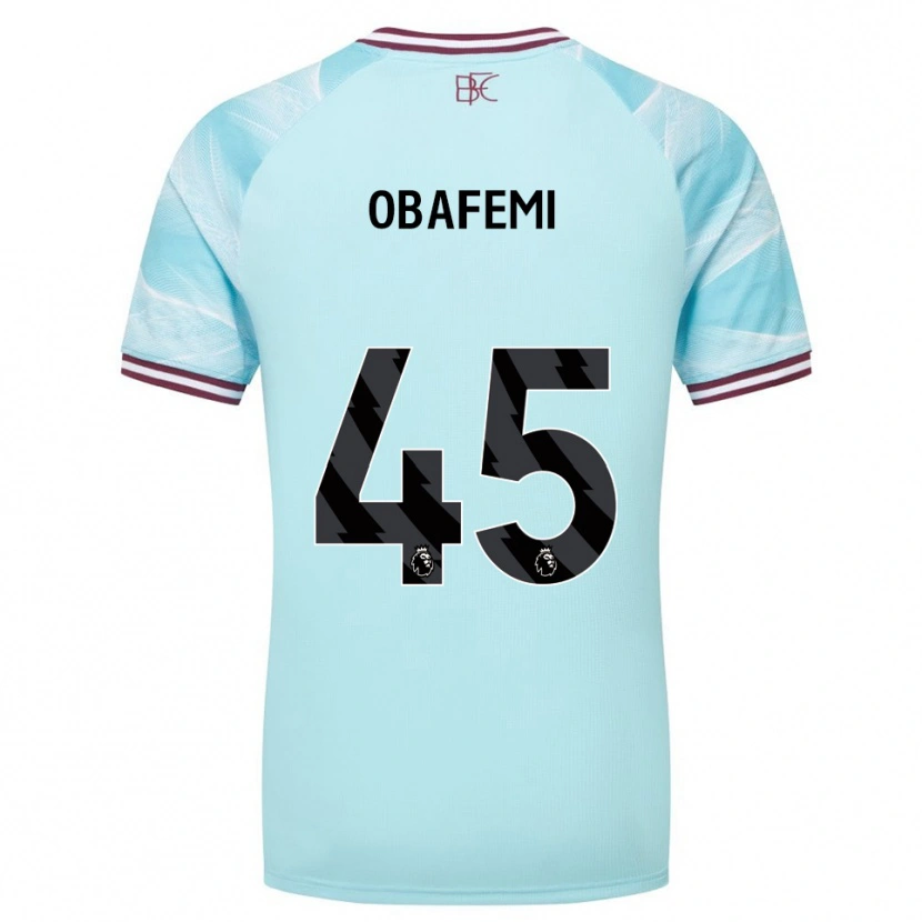 Danxen Barn Michael Obafemi #45 Himmelsblå Burgunder Bortetrøye Drakt Trøye 2025/26 Skjorter T-Skjorte