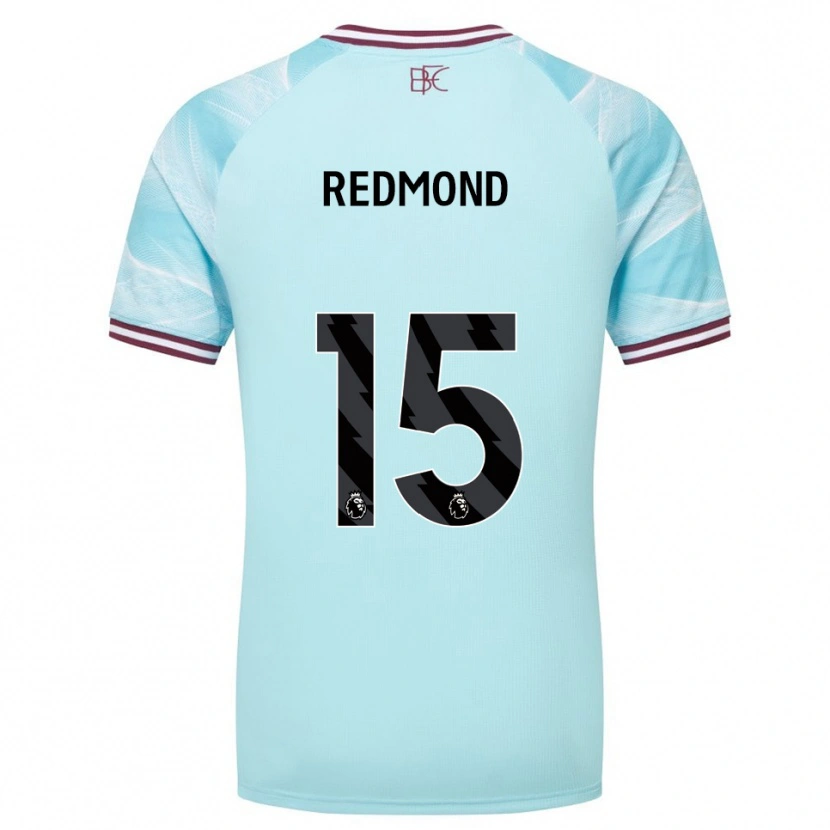 Danxen Barn Nathan Redmond #15 Himmelsblå Burgunder Bortetrøye Drakt Trøye 2025/26 Skjorter T-Skjorte