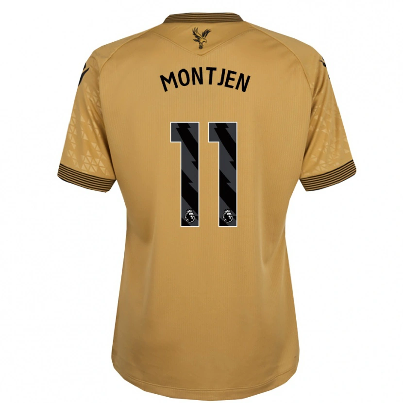 Danxen Barn David Montjen #11 Gull Svart Bortetrøye Drakt Trøye 2025/26 Skjorter T-Skjorte