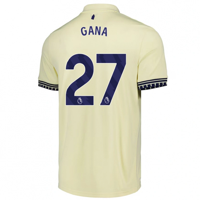 Danxen Barn Idrissa Gueye #27 Off White Svart Bortetrøye Drakt Trøye 2025/26 Skjorter T-Skjorte