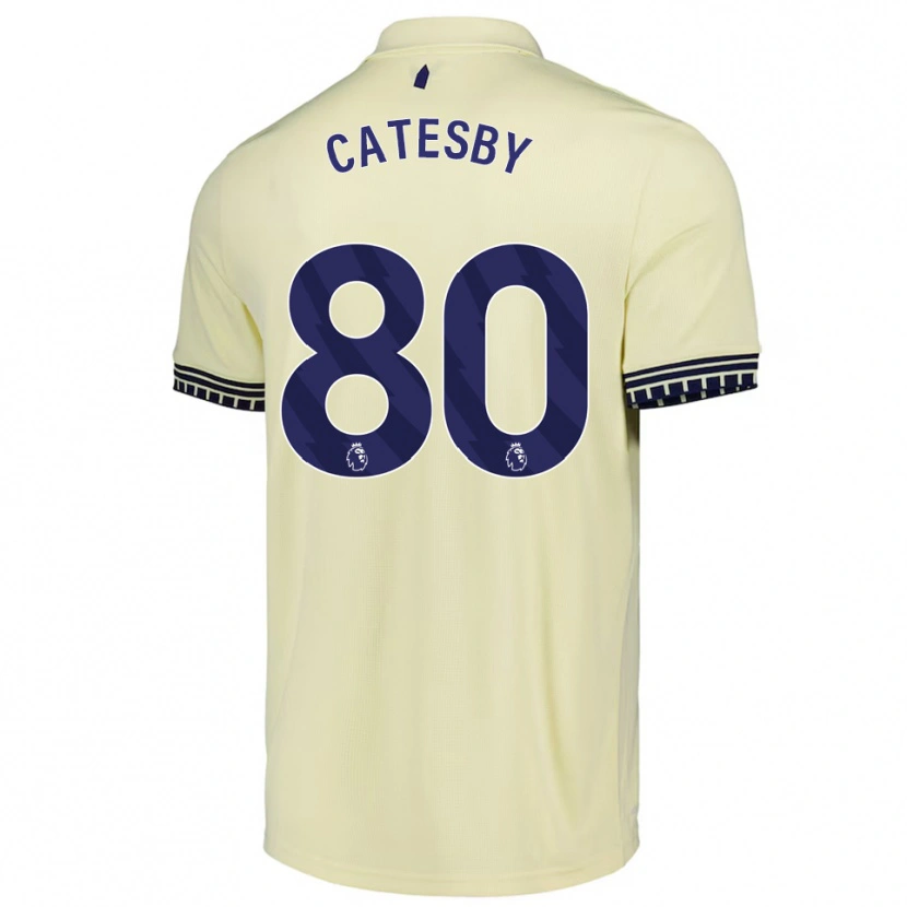 Danxen Barn Joel Catesby #80 Off White Svart Bortetrøye Drakt Trøye 2025/26 Skjorter T-Skjorte
