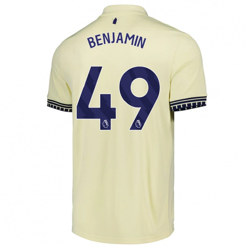 Danxen Barn Omari Benjamin #49 Off White Svart Bortetrøye Drakt Trøye 2025/26 Skjorter T-Skjorte