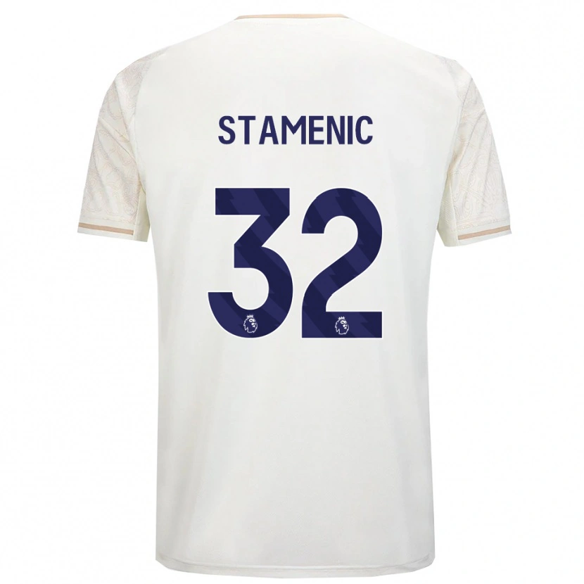 Danxen Barn Marko Stamenic #32 Off White Svart Bortetrøye Drakt Trøye 2025/26 Skjorter T-Skjorte