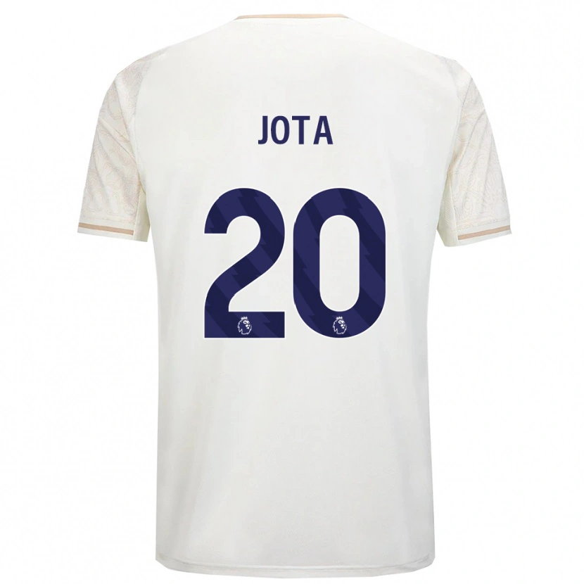 Danxen Barn Jota Silva #20 Off White Svart Bortetrøye Drakt Trøye 2025/26 Skjorter T-Skjorte