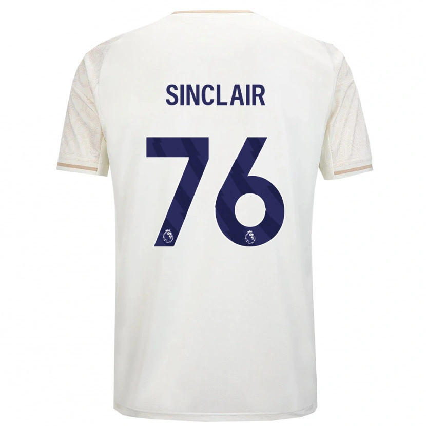 Danxen Barn Jimmy Sinclair #76 Off White Svart Bortetrøye Drakt Trøye 2025/26 Skjorter T-Skjorte
