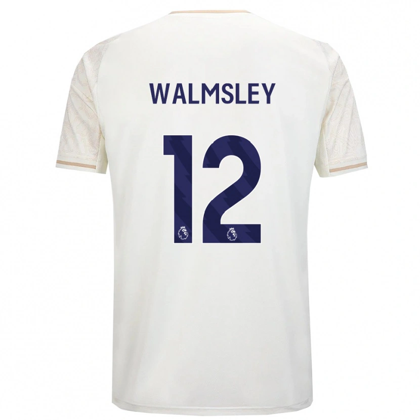 Danxen Barn Joseph Walmsley #12 Off White Svart Bortetrøye Drakt Trøye 2025/26 Skjorter T-Skjorte