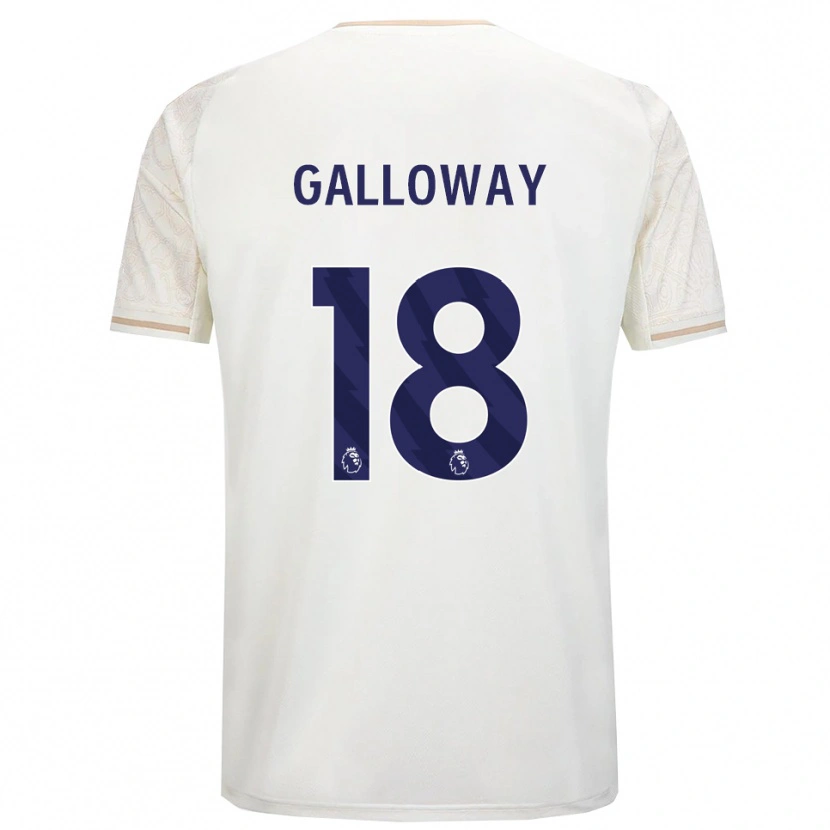 Danxen Barn Bridget Galloway #18 Off White Svart Bortetrøye Drakt Trøye 2025/26 Skjorter T-Skjorte