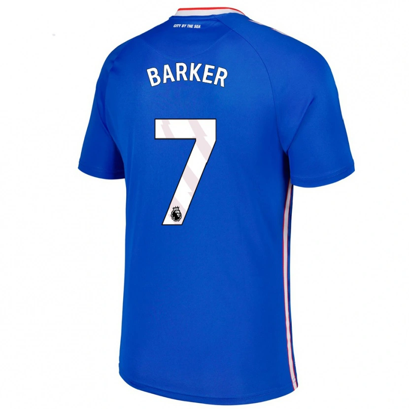 Danxen Barn James Barker #7 Blå Hvit Bortetrøye Drakt Trøye 2025/26 Skjorter T-Skjorte