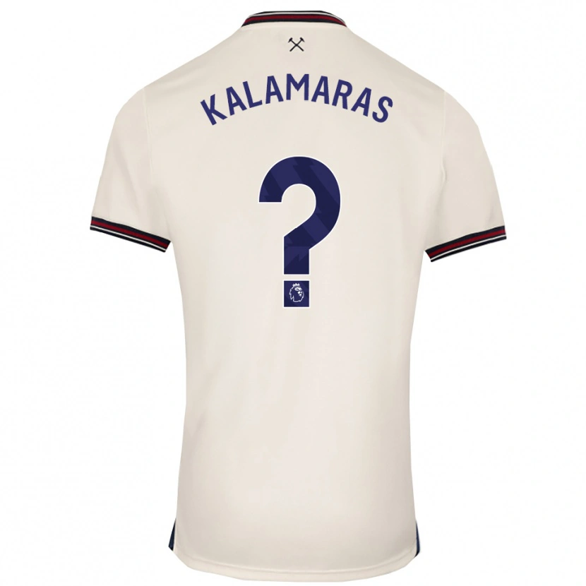 Danxen Barn Pablo Kalamaras #0 Off White Bortetrøye Drakt Trøye 2025/26 Skjorter T-Skjorte
