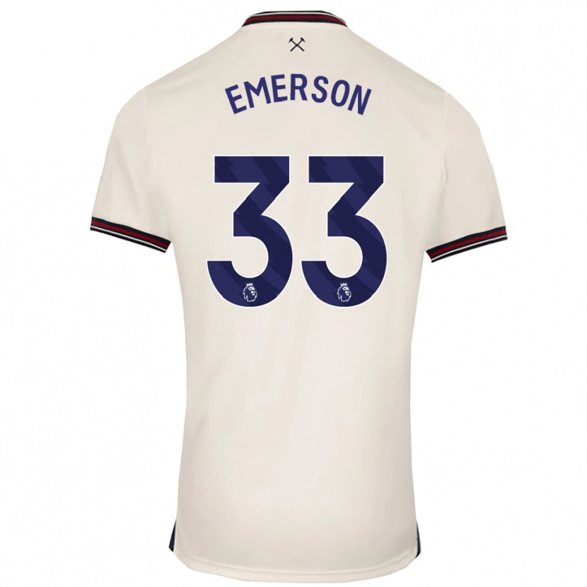Danxen Barn Emerson #33 Off White Bortetrøye Drakt Trøye 2025/26 Skjorter T-Skjorte