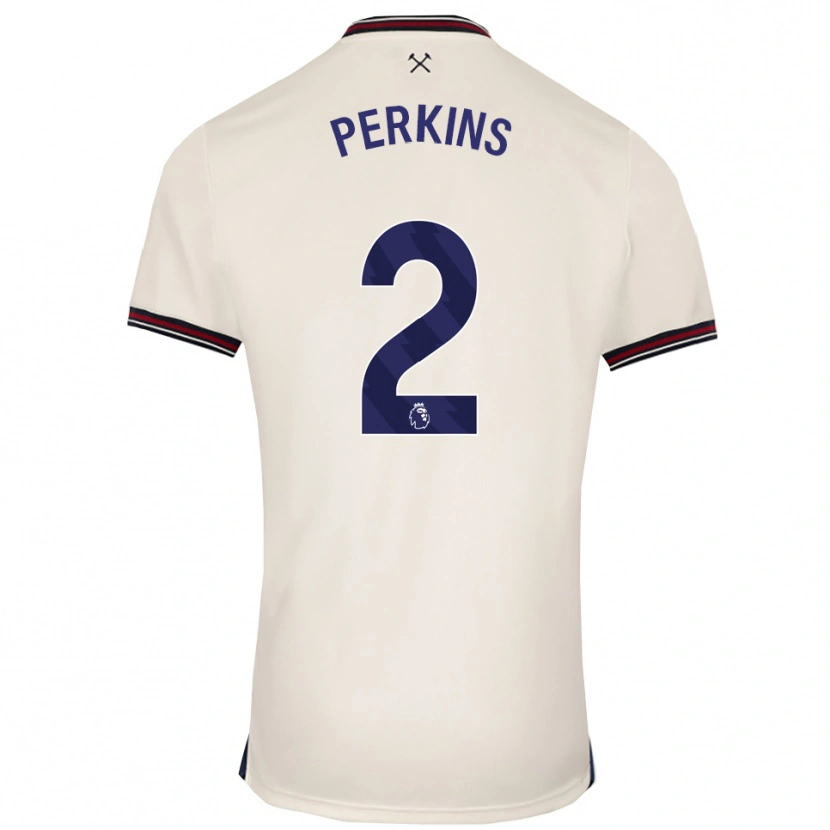 Danxen Barn Vinnie Perkins #2 Off White Bortetrøye Drakt Trøye 2025/26 Skjorter T-Skjorte