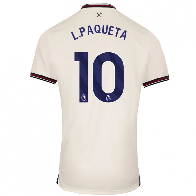 Danxen Barn Lucas Paquetá #10 Off White Bortetrøye Drakt Trøye 2025/26 Skjorter T-Skjorte