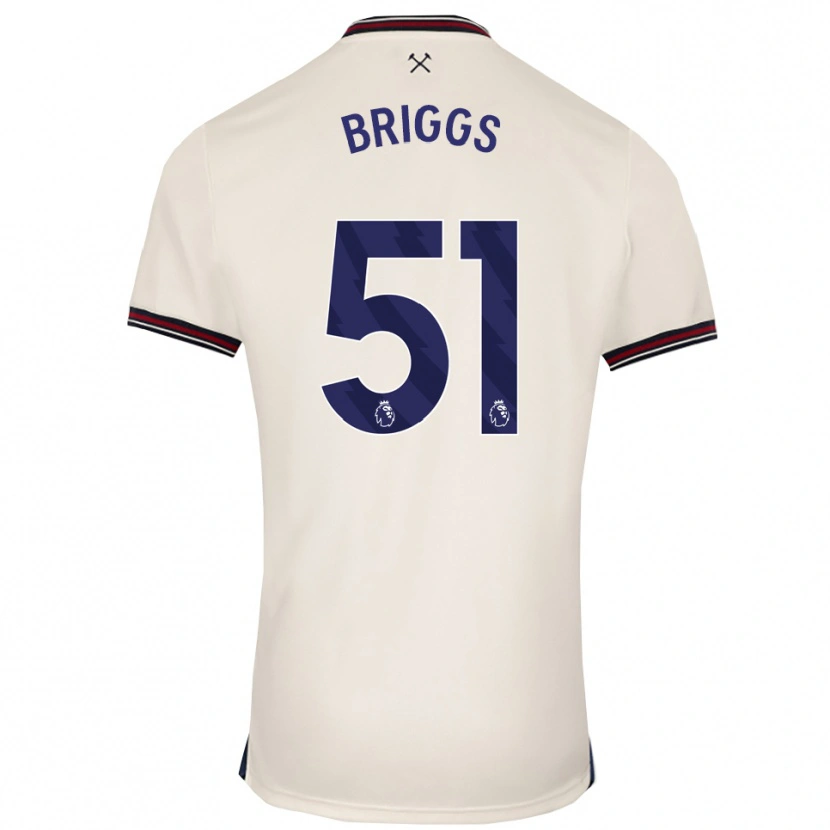 Danxen Barn Josh Briggs #51 Off White Bortetrøye Drakt Trøye 2025/26 Skjorter T-Skjorte