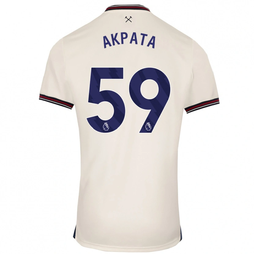Danxen Barn Tyron Akpata #59 Off White Bortetrøye Drakt Trøye 2025/26 Skjorter T-Skjorte