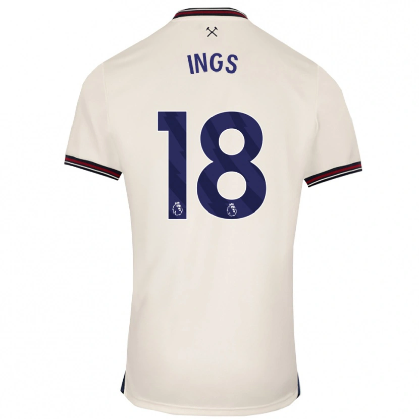 Danxen Barn Danny Ings #18 Off White Bortetrøye Drakt Trøye 2025/26 Skjorter T-Skjorte