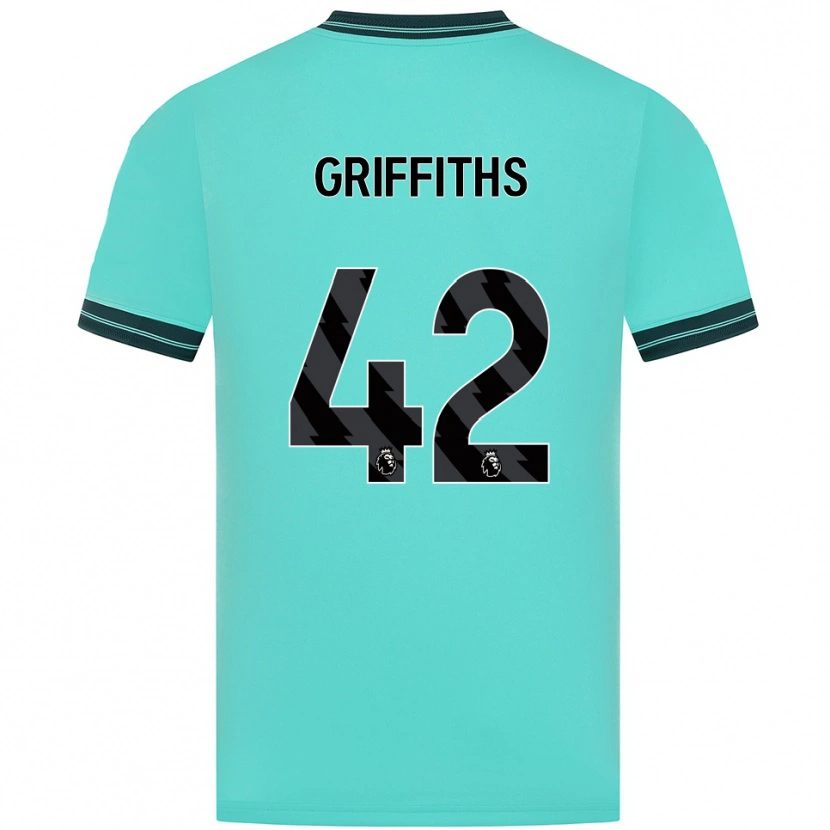 Danxen Barn Harvey Griffiths #42 Himmelsblå Grønn Bortetrøye Drakt Trøye 2025/26 Skjorter T-Skjorte