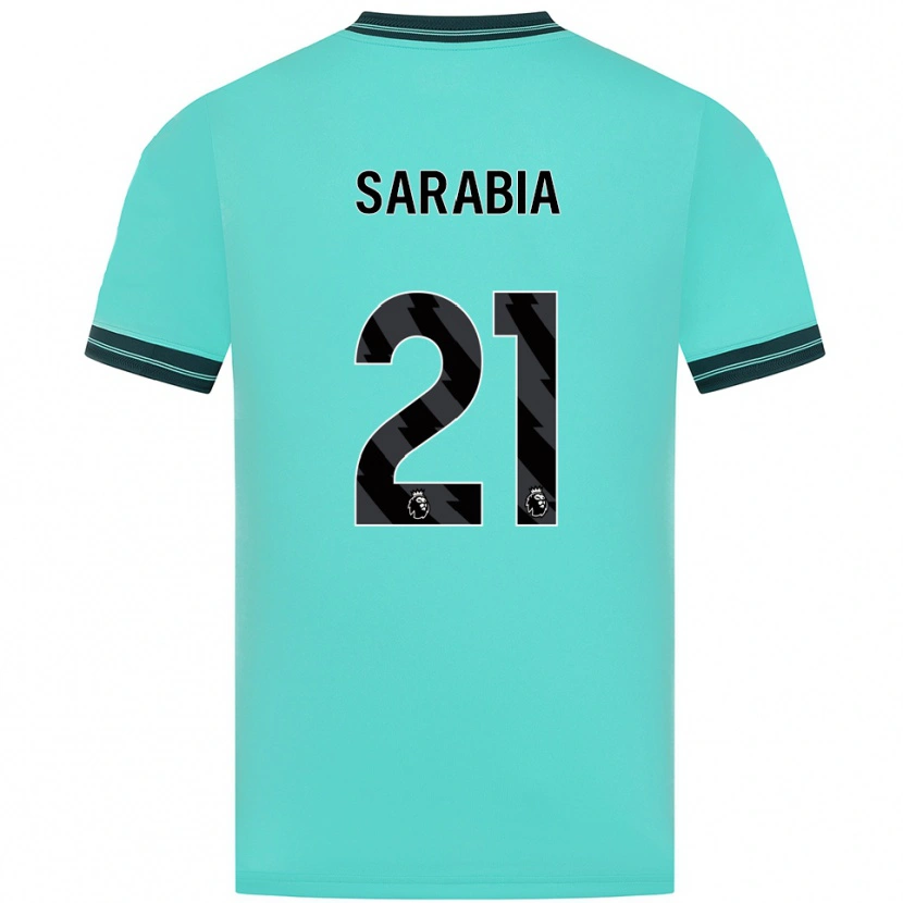 Danxen Barn Pablo Sarabia #21 Himmelsblå Grønn Bortetrøye Drakt Trøye 2025/26 Skjorter T-Skjorte