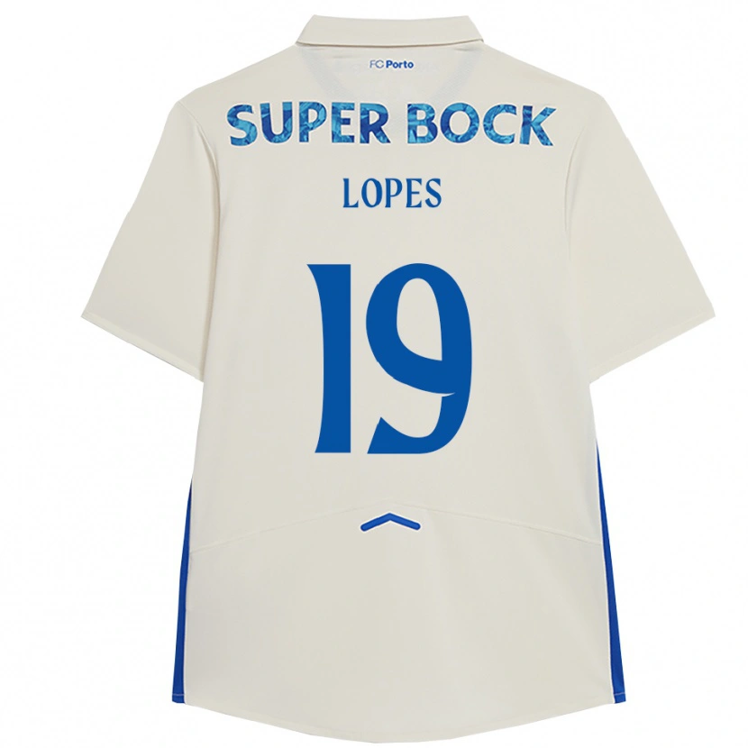 Danxen Barn João Lopes #19 Hvit Blå Tredje Sett Drakt Trøye 2025/26 Skjorter T-Skjorte