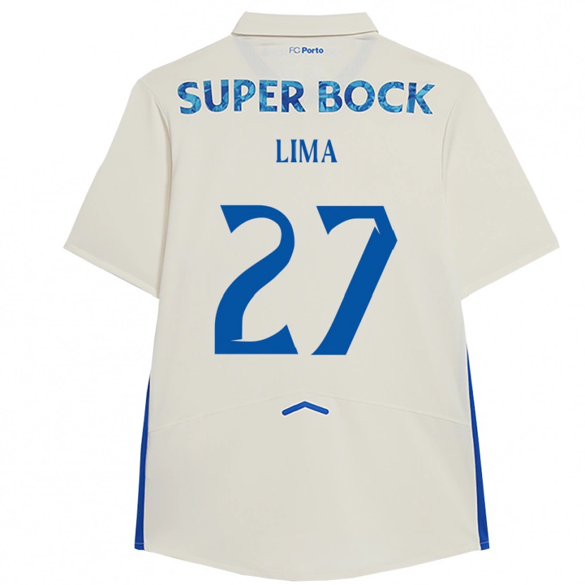 Danxen Barn Cláudia Lima #27 Hvit Blå Tredje Sett Drakt Trøye 2025/26 Skjorter T-Skjorte
