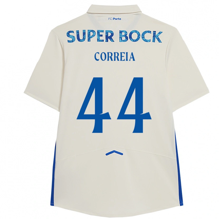 Danxen Barn Romain Correia #44 Hvit Blå Tredje Sett Drakt Trøye 2025/26 Skjorter T-Skjorte