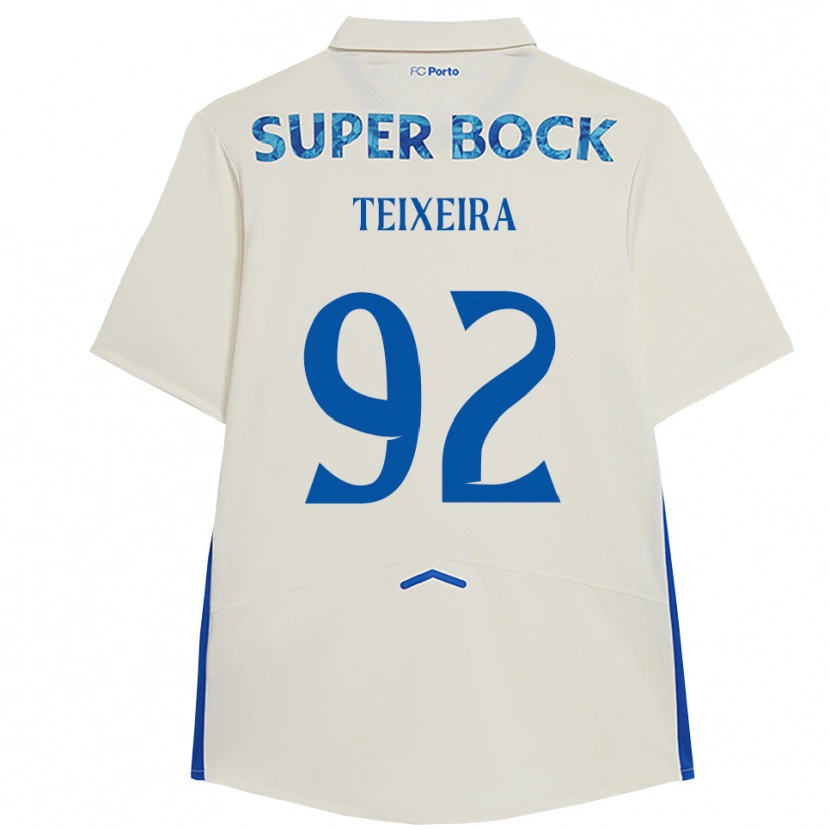 Danxen Barn João Teixeira #92 Hvit Blå Tredje Sett Drakt Trøye 2025/26 Skjorter T-Skjorte