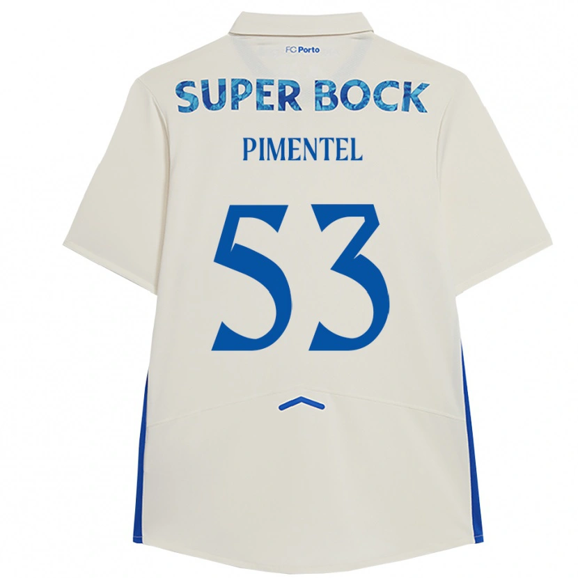 Danxen Barn Eric Pimentel #53 Hvit Blå Tredje Sett Drakt Trøye 2025/26 Skjorter T-Skjorte