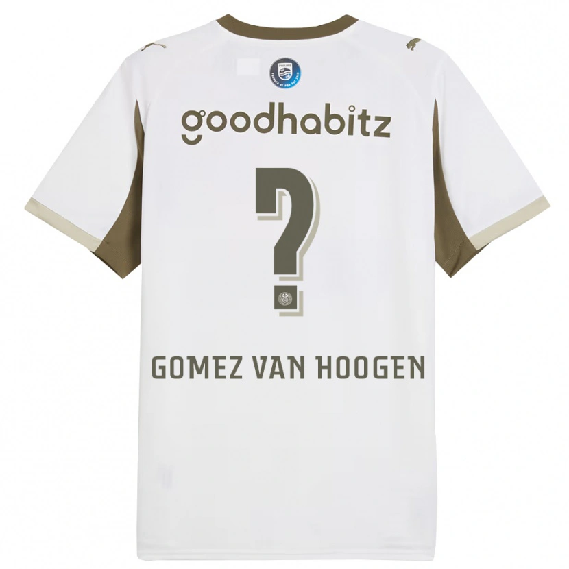 Danxen Barn Samuel Gomez Van Hoogen #0 Hvit Grå Tredje Sett Drakt Trøye 2025/26 Skjorter T-Skjorte