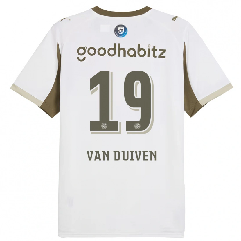 Danxen Barn Jason Van Duiven #19 Hvit Grå Tredje Sett Drakt Trøye 2025/26 Skjorter T-Skjorte